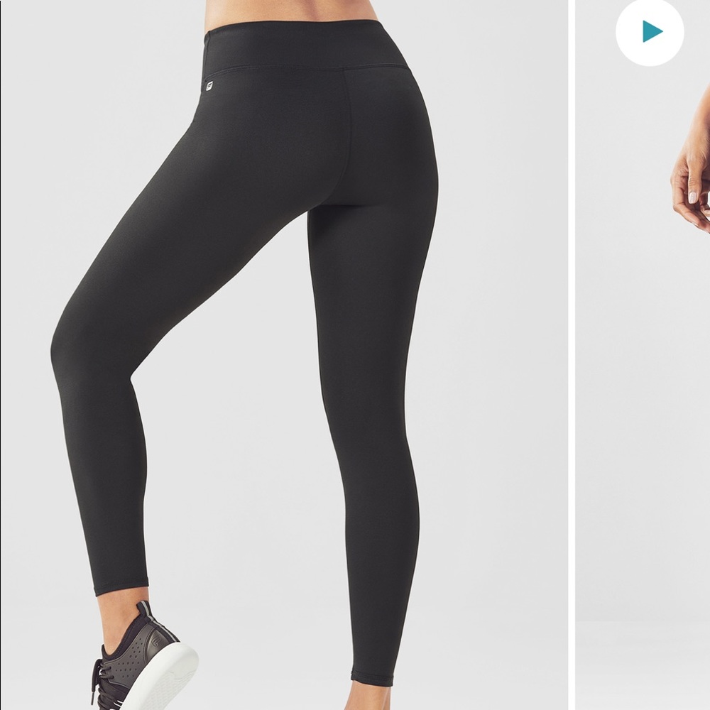 Fabletics Define High-Waisted 7/8 Leggings, PowerHold, size M, black